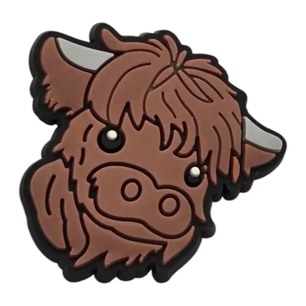6/$20 Highland Cow 🌟 Croc Charms Rubber Shoe Jewelry Scottish Coos Cattle Cute